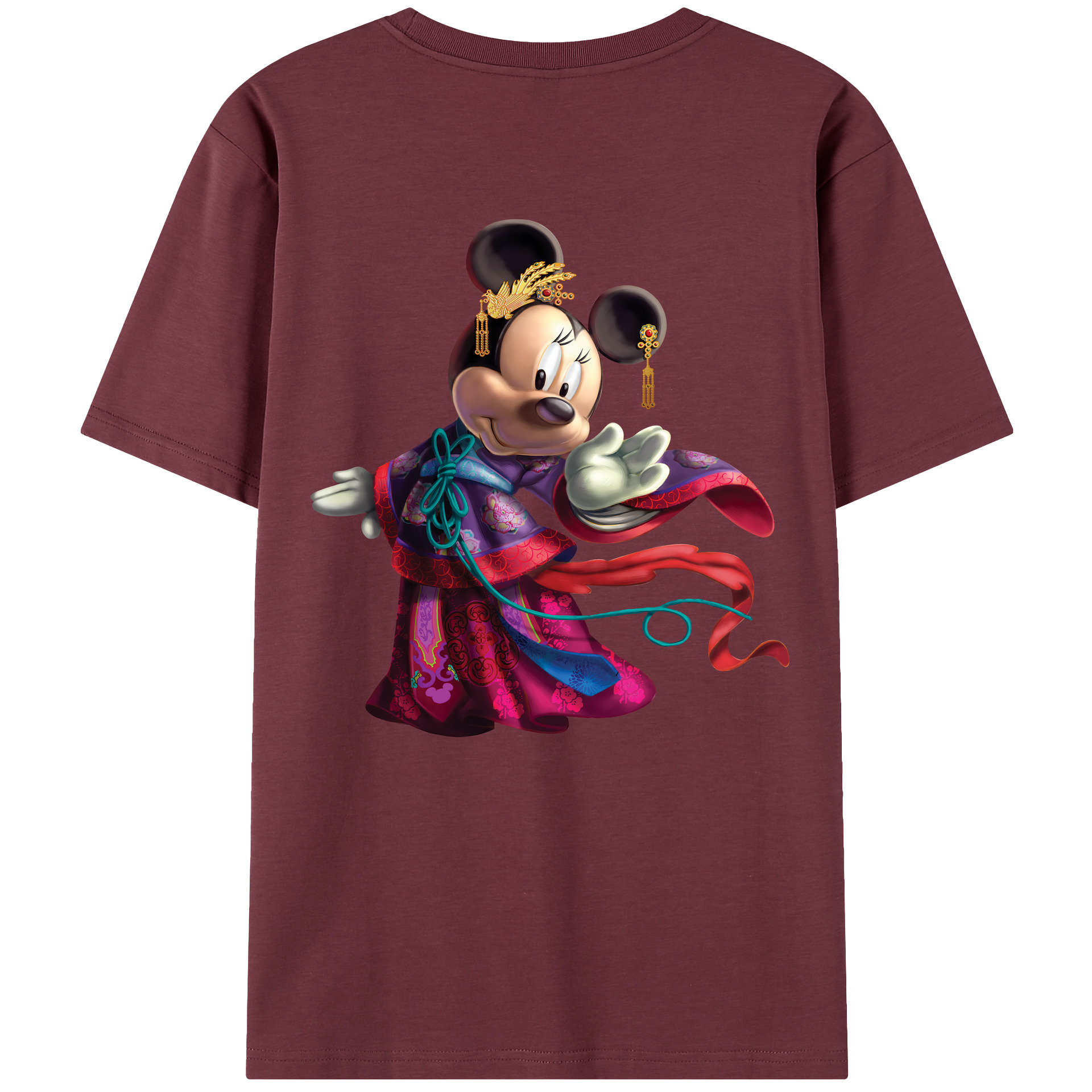 （画像用） ミッキーマウス Mickey Mouse 綿100％半袖Tシャツ（背面プリント）